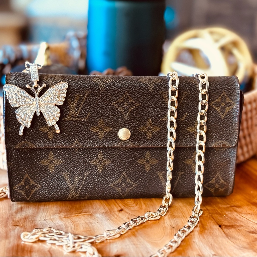 Louis Vuitton, Sarah, wallet, vintage monogram converted Crossbody - Picture 3 of 16